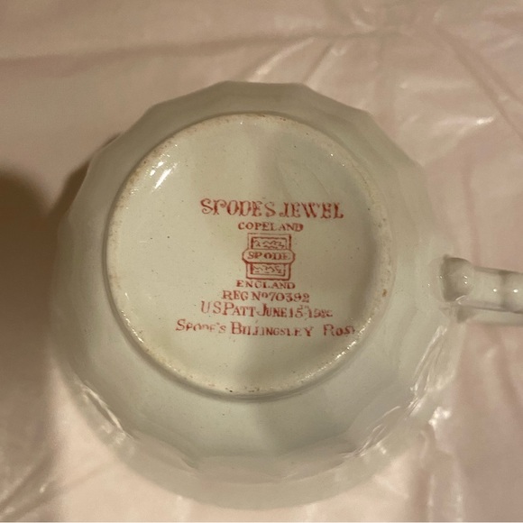 EUC VTG SPODES JEWEL COPELAND TEACUP AND SAUCER IN “SPODES BILLINGSLEY ROSE” - Picture 9 of 10